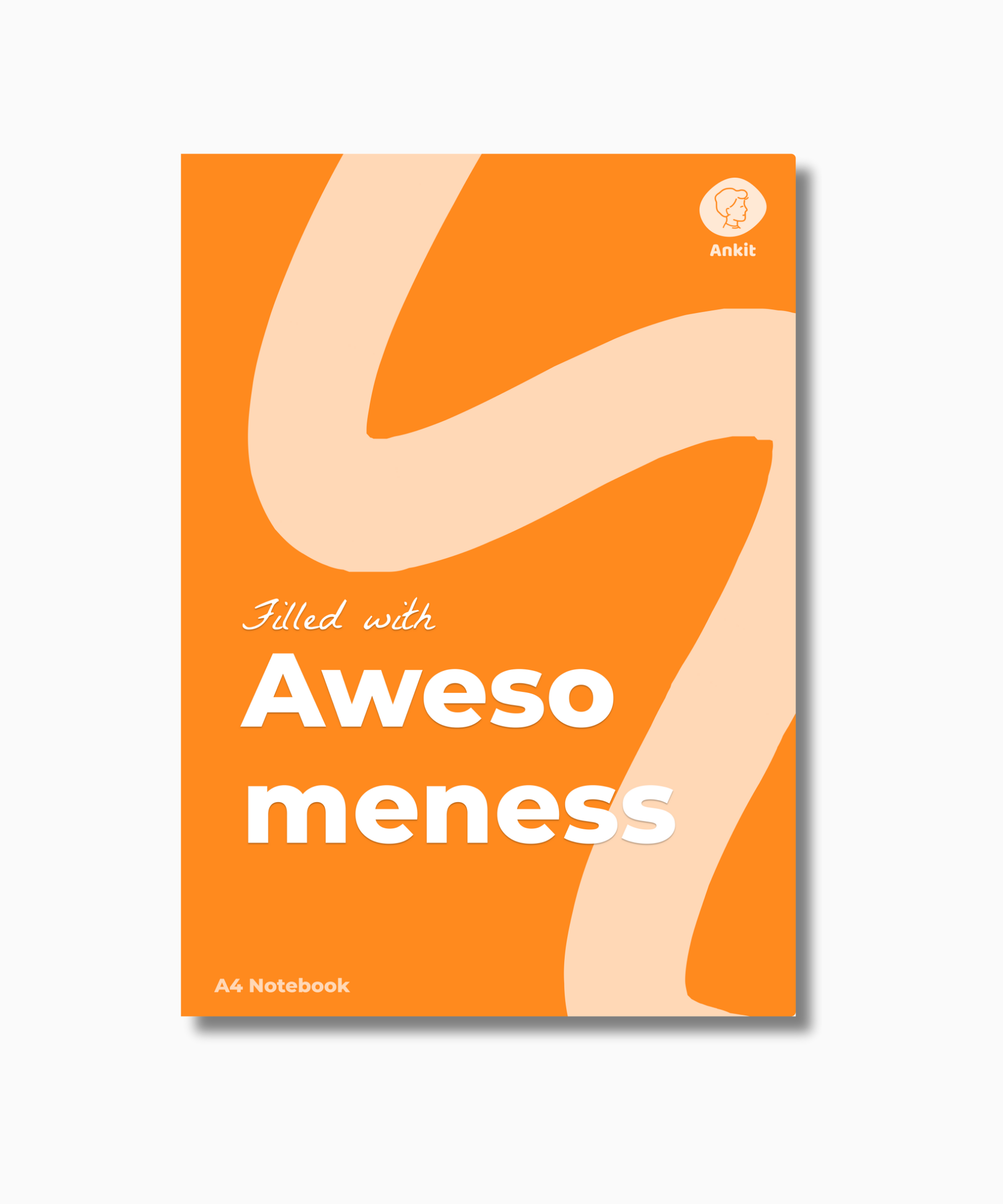 A4 Notebook, Single Line, 172pg, Soft Cover  (29.7 x 21 cm)